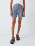 John Lewis Linen Shorts, Blue Chambray