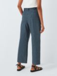 John Lewis Stripe Linen Cropped Trousers