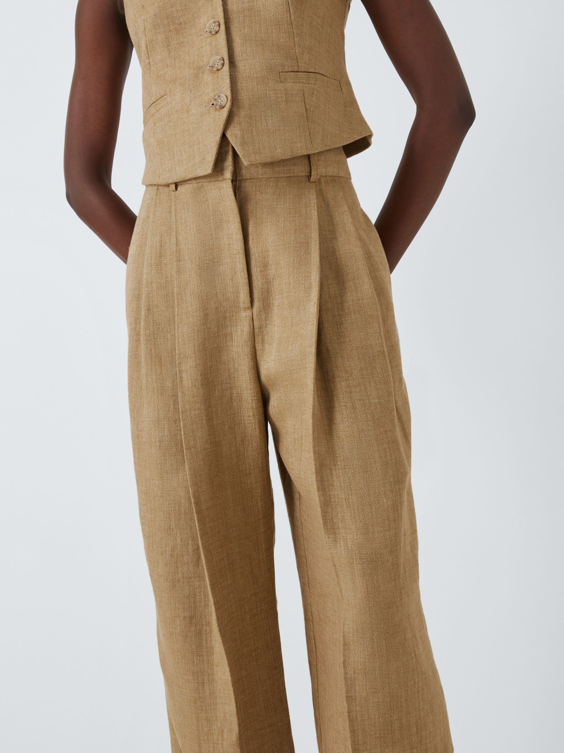 Buy John Lewis Basketweave Linen Trousers Online at johnlewis.com