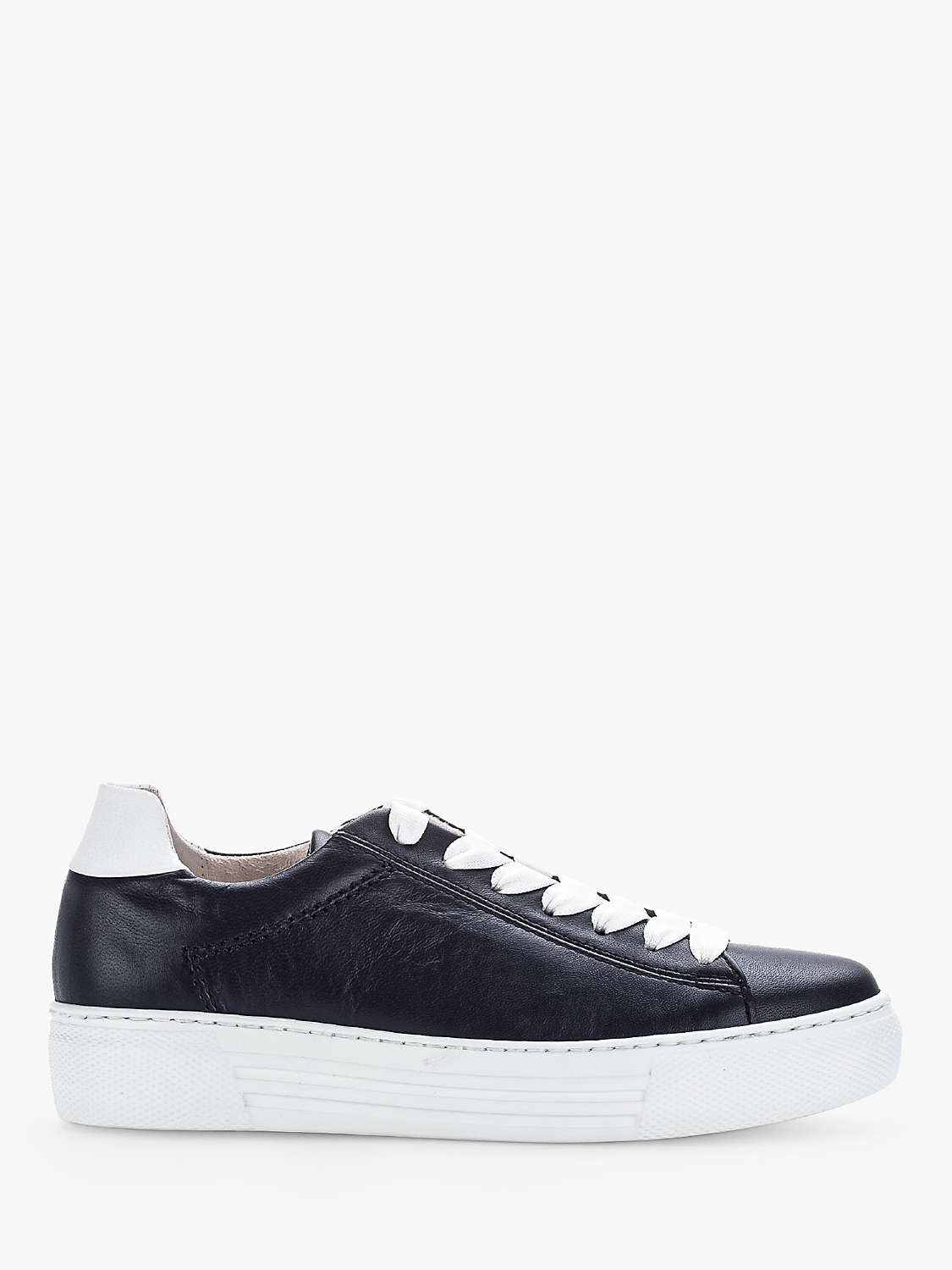 Buy Gabor Camrose Wide Fit Platform Lace Up Trainers, Midnight Online at johnlewis.com