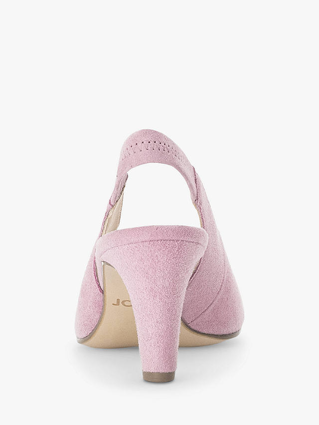 Gabor Eternity Suede Peep Toe Court Shoes, Pink