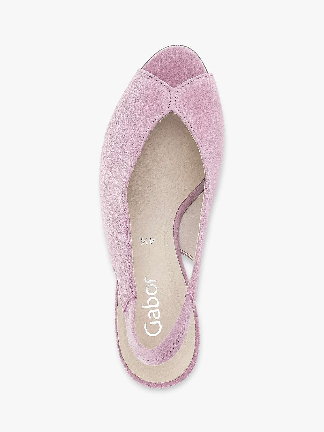 Buy Gabor Eternity Suede Peep Toe Court Shoes, Pink Online at johnlewis.com