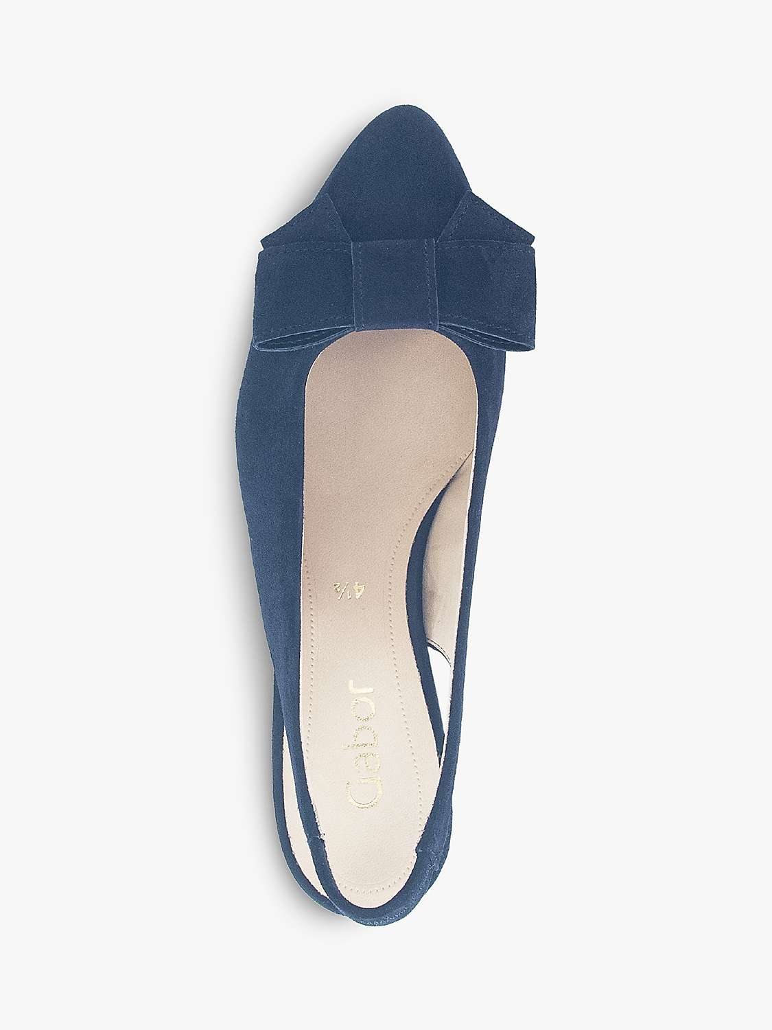 Buy Gabor Monte Carlo Suede Large Bow Detail Slingback Shoes Online at johnlewis.com