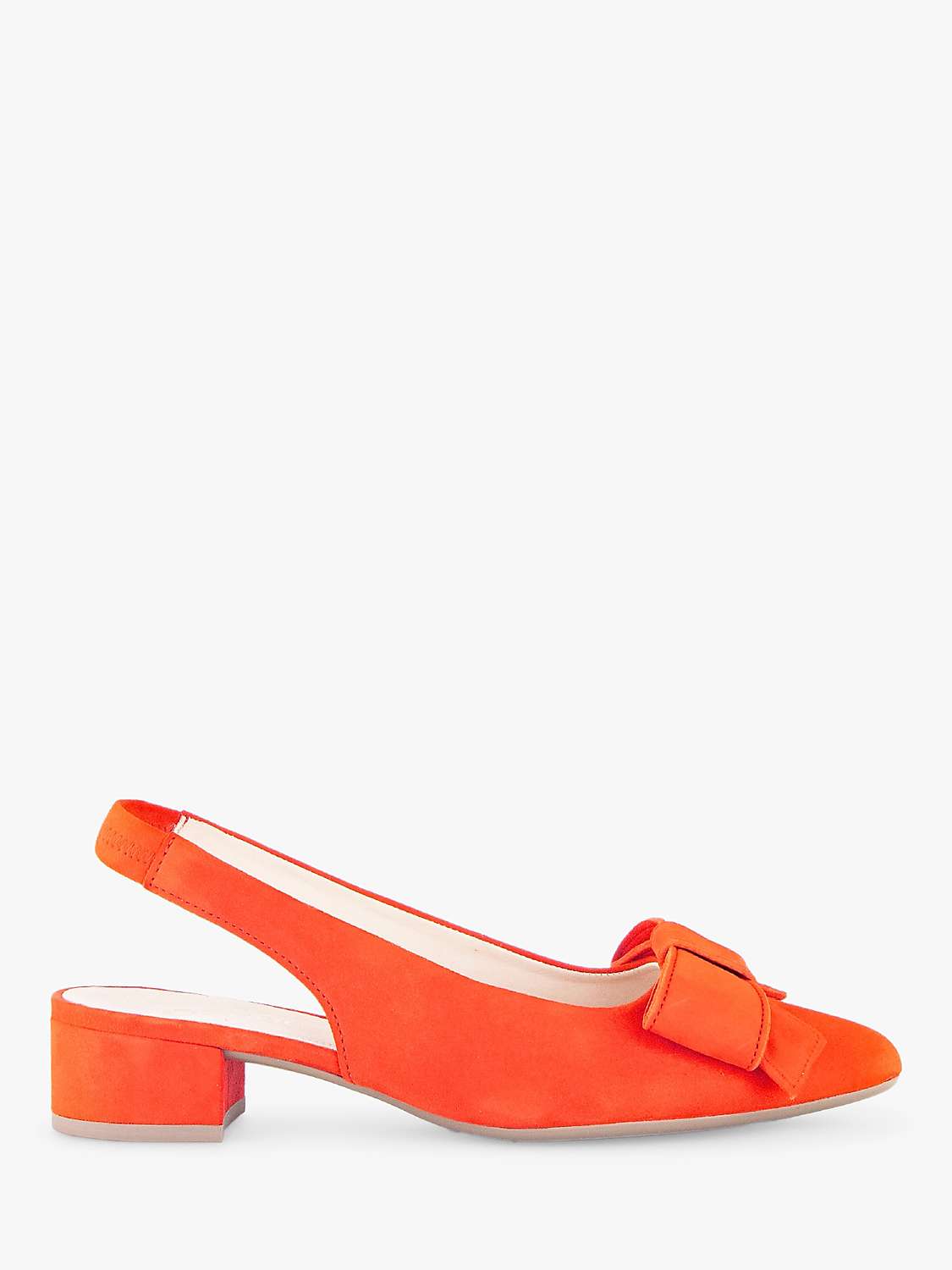 Buy Gabor Monte Carlo Suede Large Bow Detail Slingback Shoes Online at johnlewis.com