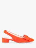 Gabor Monte Carlo Suede Large Bow Detail Slingback Shoes, Pumpkin