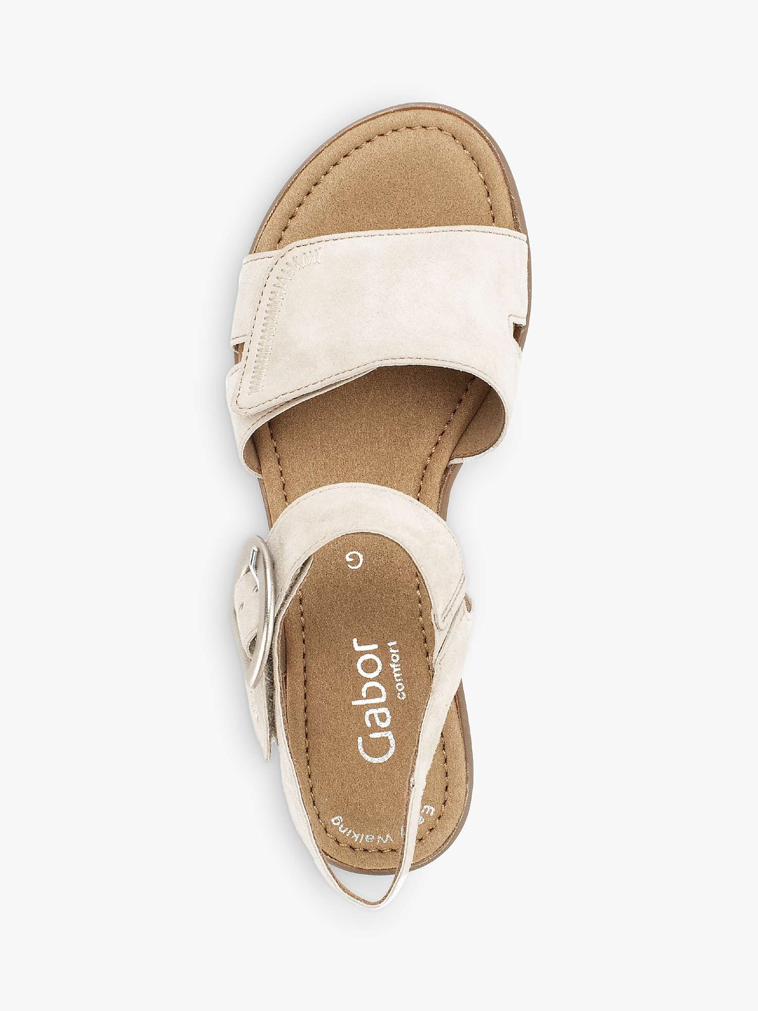Buy Gabor Marion Wide Fit Strappy Sandals, Oak Puder Online at johnlewis.com