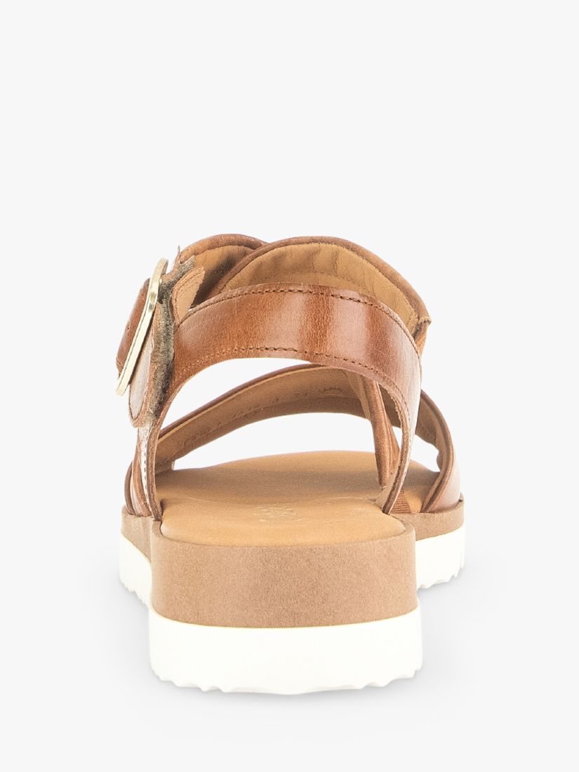Buy Gabor Location Leather Open Toe Sandals, Camel Online at johnlewis.com