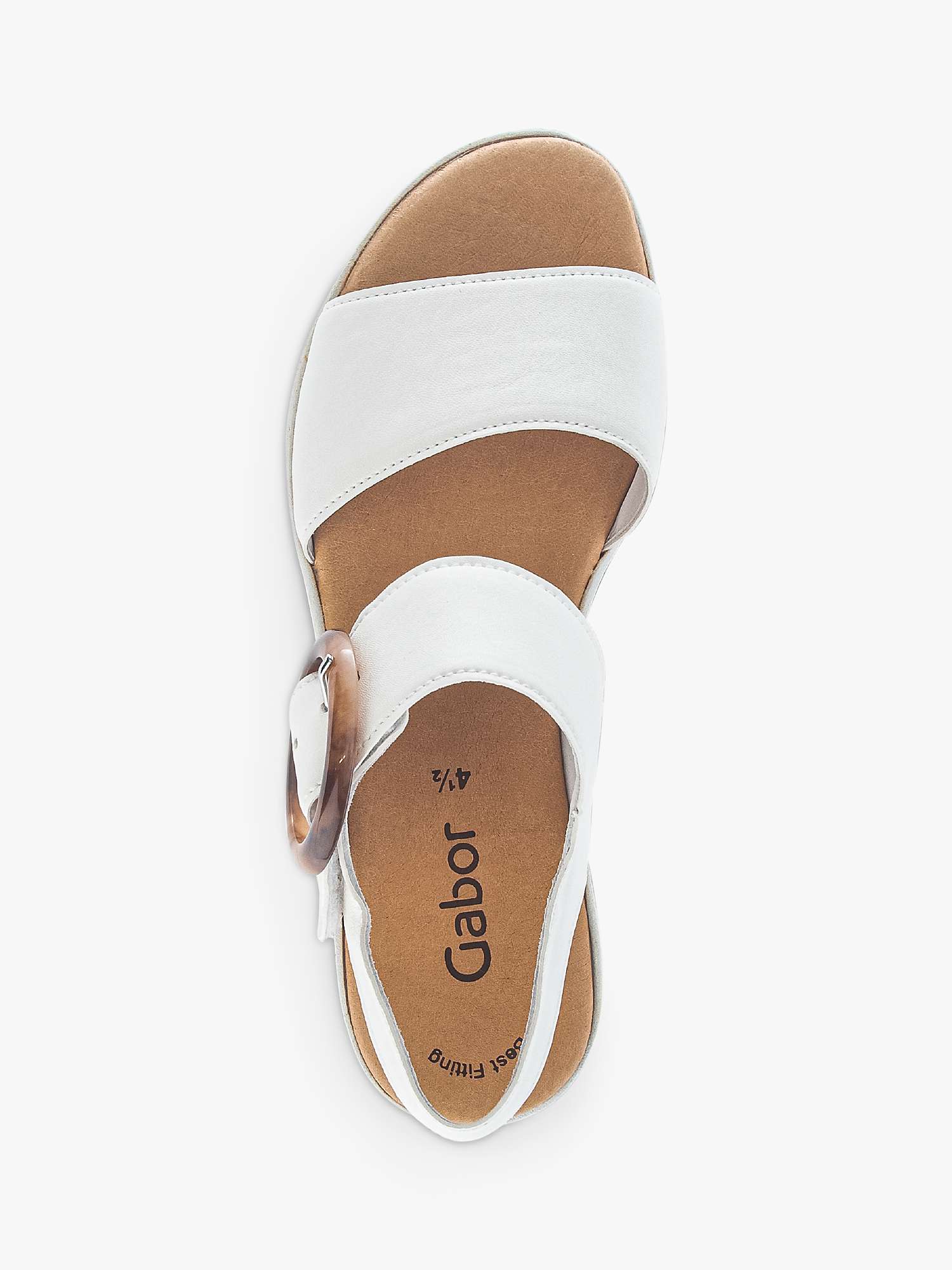 Buy Gabor Andre Platform Wedge Sandals, Latte Online at johnlewis.com