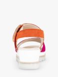Gabor Yeo Suede Buckle Detail Sandals, Pink Pumpkin