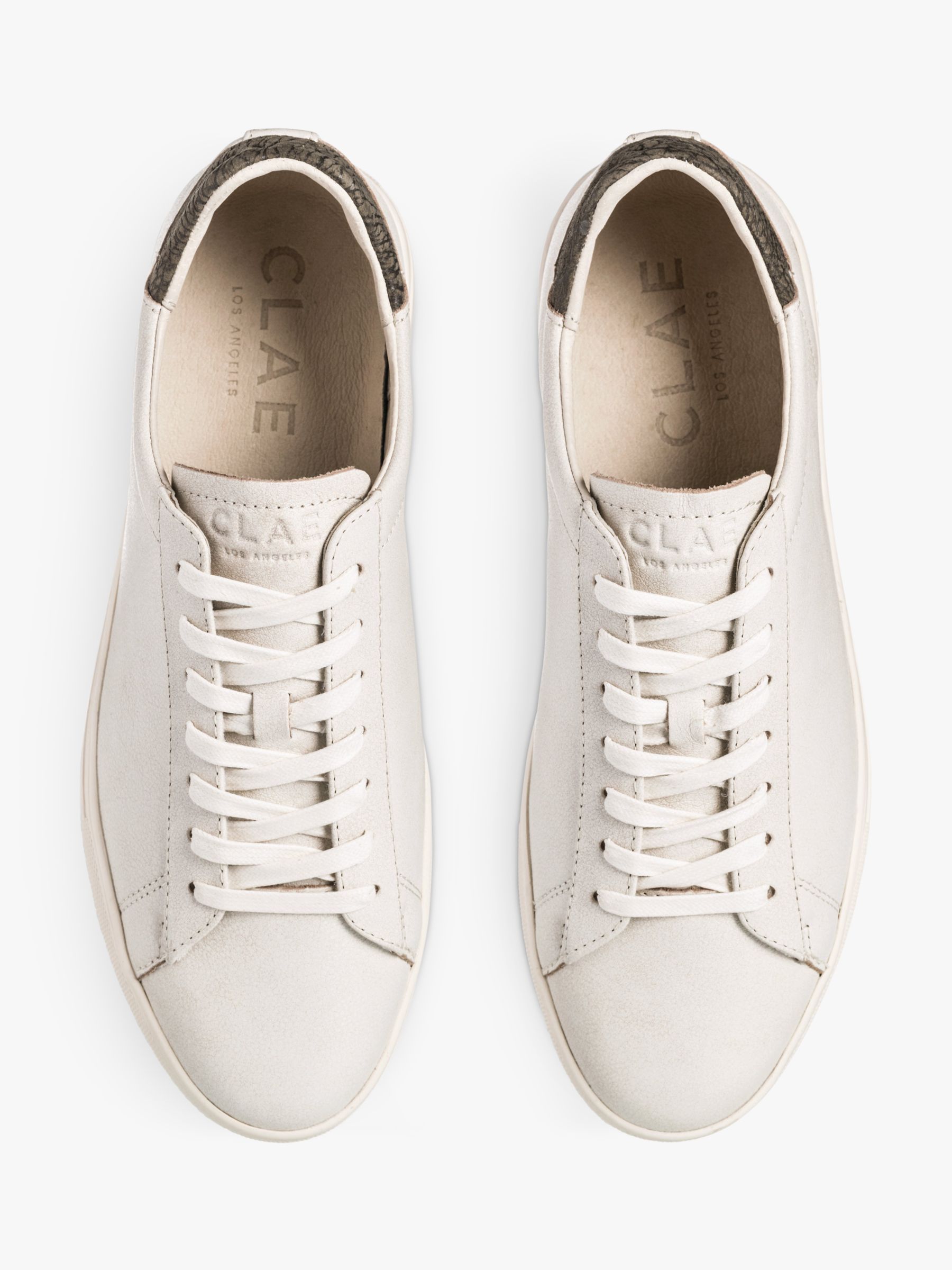 CLAE Bradley Leather Classic Court Trainers, Distressed Elephant at ...