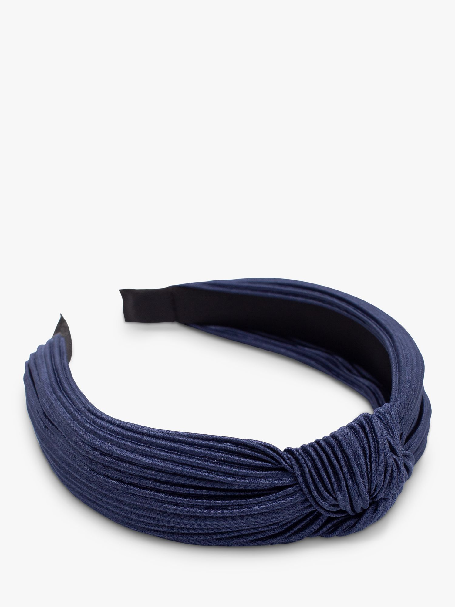 Bloom & Bay Lantic Knot Detail Pleated Headband, Navy, One Size