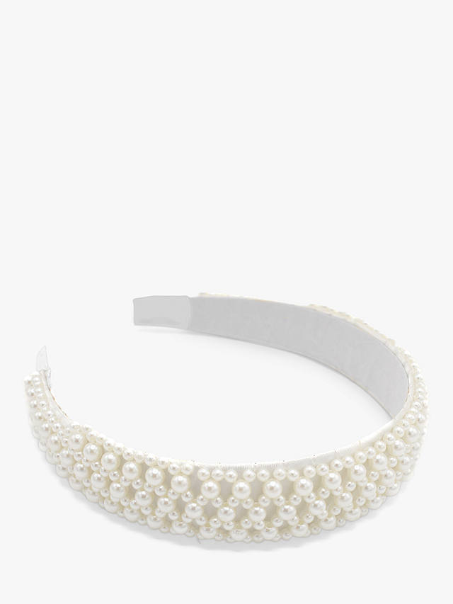 Bloom & Bay Pearl Headband, White