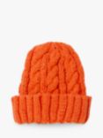 Bloom & Bay Gylly Cable Knit Beanie, Orange