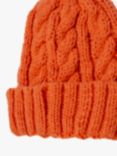 Bloom & Bay Gylly Cable Knit Beanie, Orange