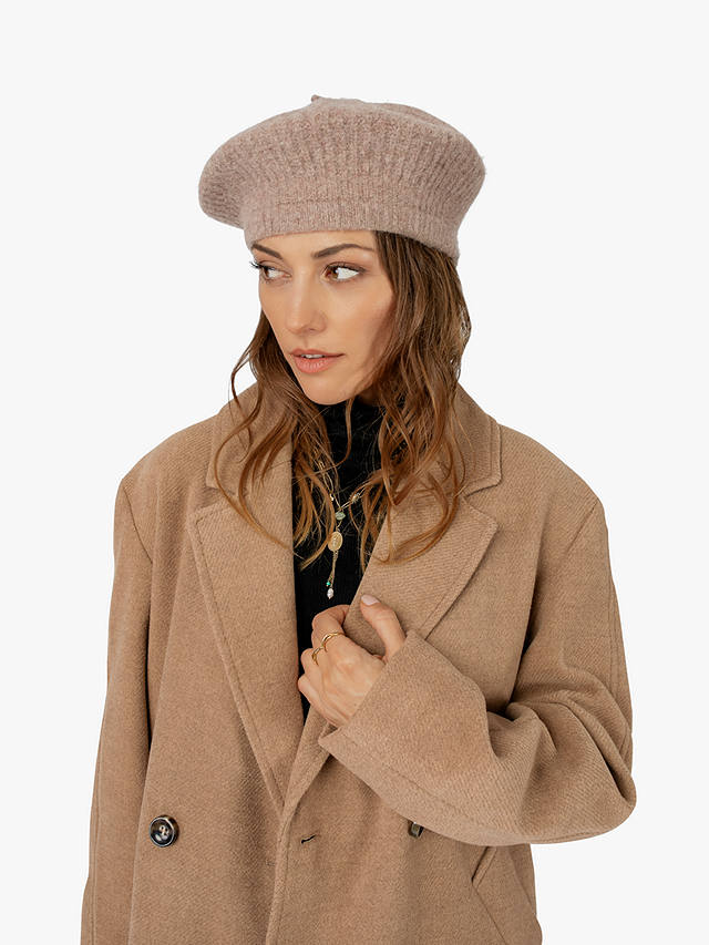 Bloom & Bay Cassia Knitted Beret, Beige