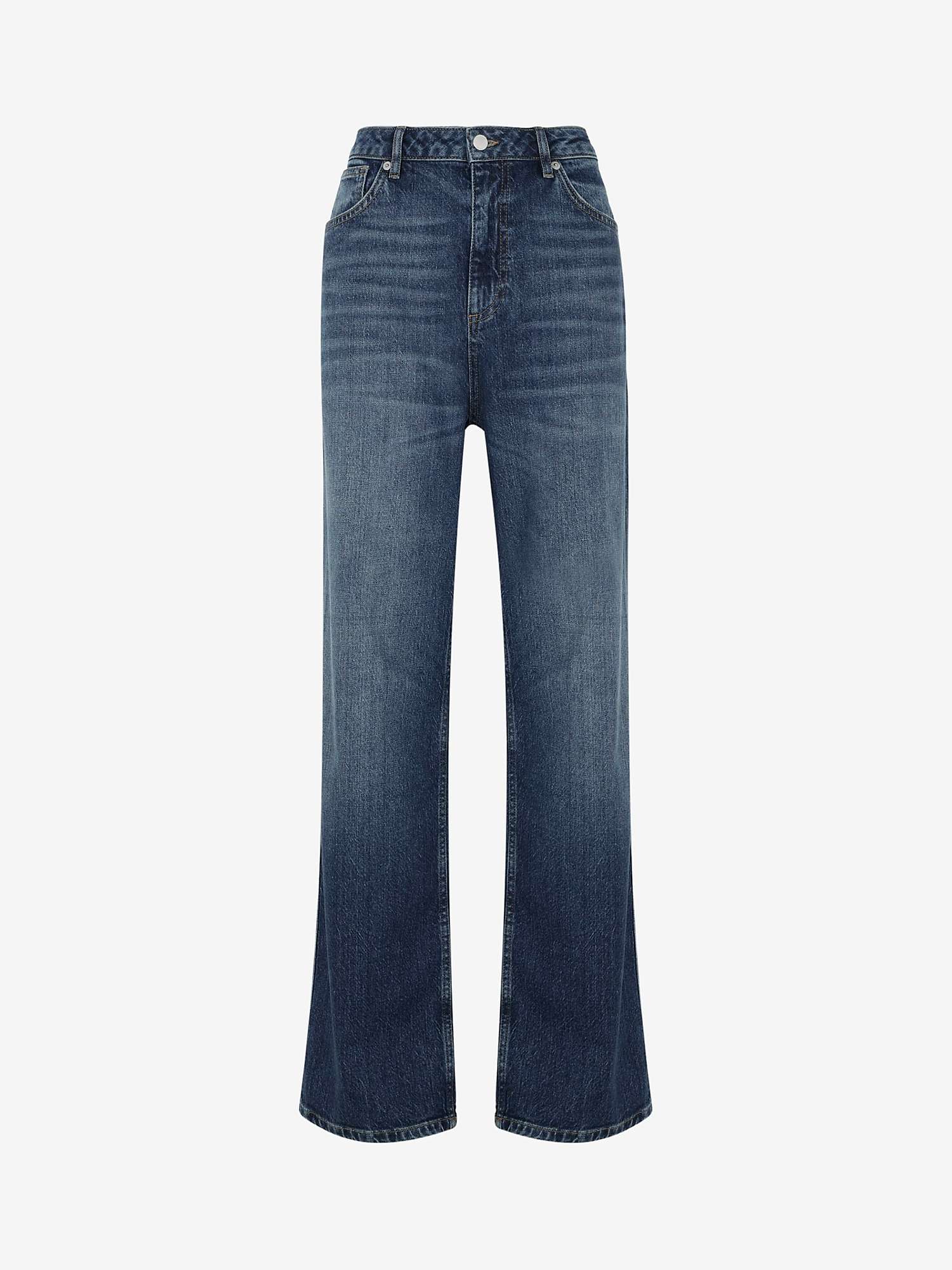 Buy Mint Velvet Indigo Relaxed Wide Leg Jeans, Blue Online at johnlewis.com