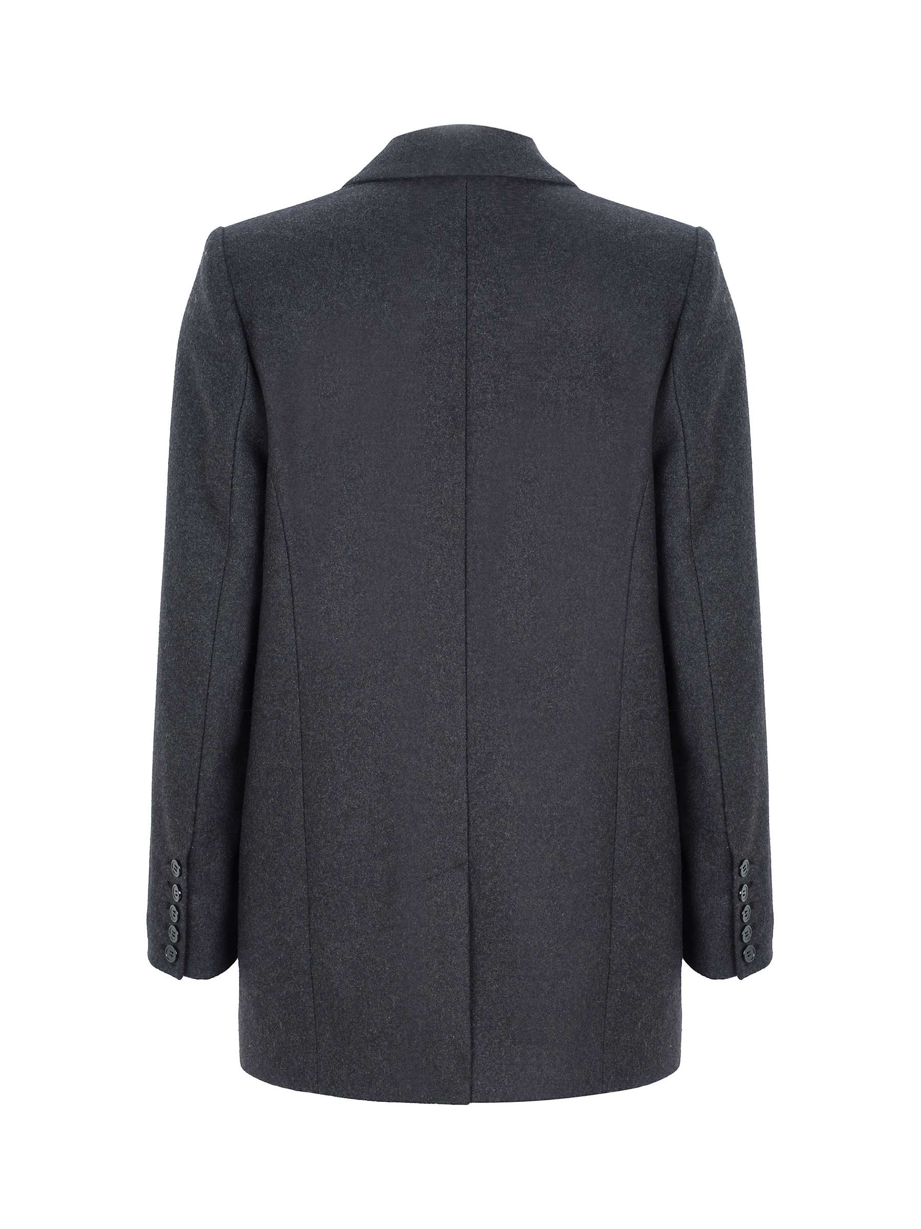 Buy Mint Velvet Wool Blend Blazer Coat, Charcoal Online at johnlewis.com