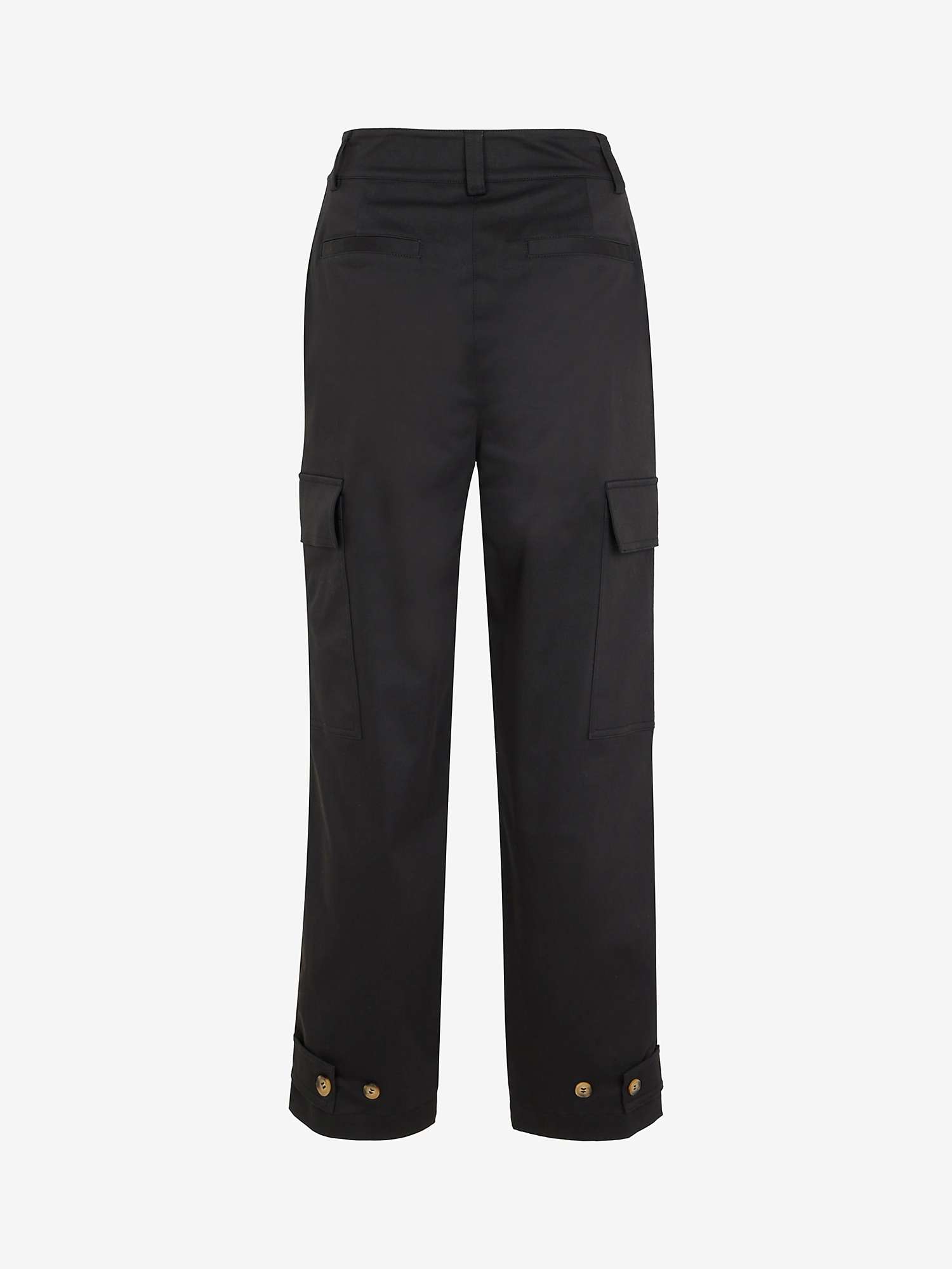 Buy Mint Velvet Straight Leg Tailored Cargo Trousers, Black Online at johnlewis.com