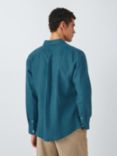 John Lewis Linen Long Sleeve Shirt, Mallard Blue