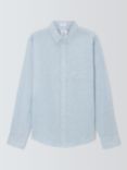 John Lewis Linen Blend Micro Stripe Long Sleeve Shirt