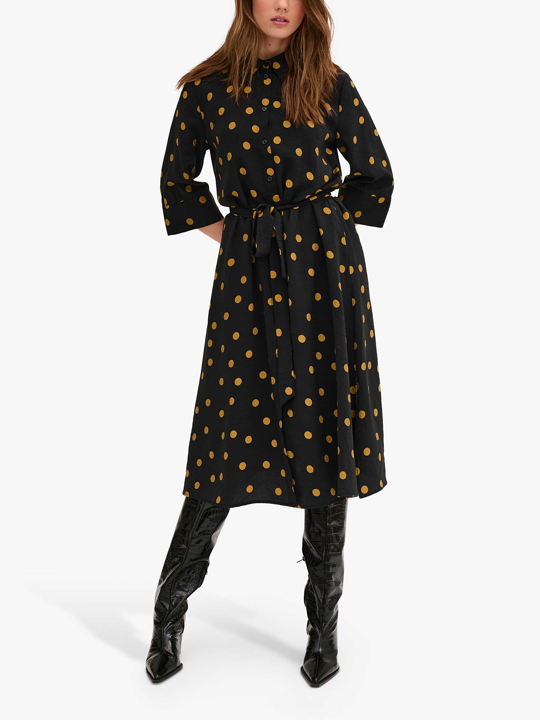 Buy MY ESSENTIAL WARDROBE Maria Costa Spot Dress, Black Online at johnlewis.com
