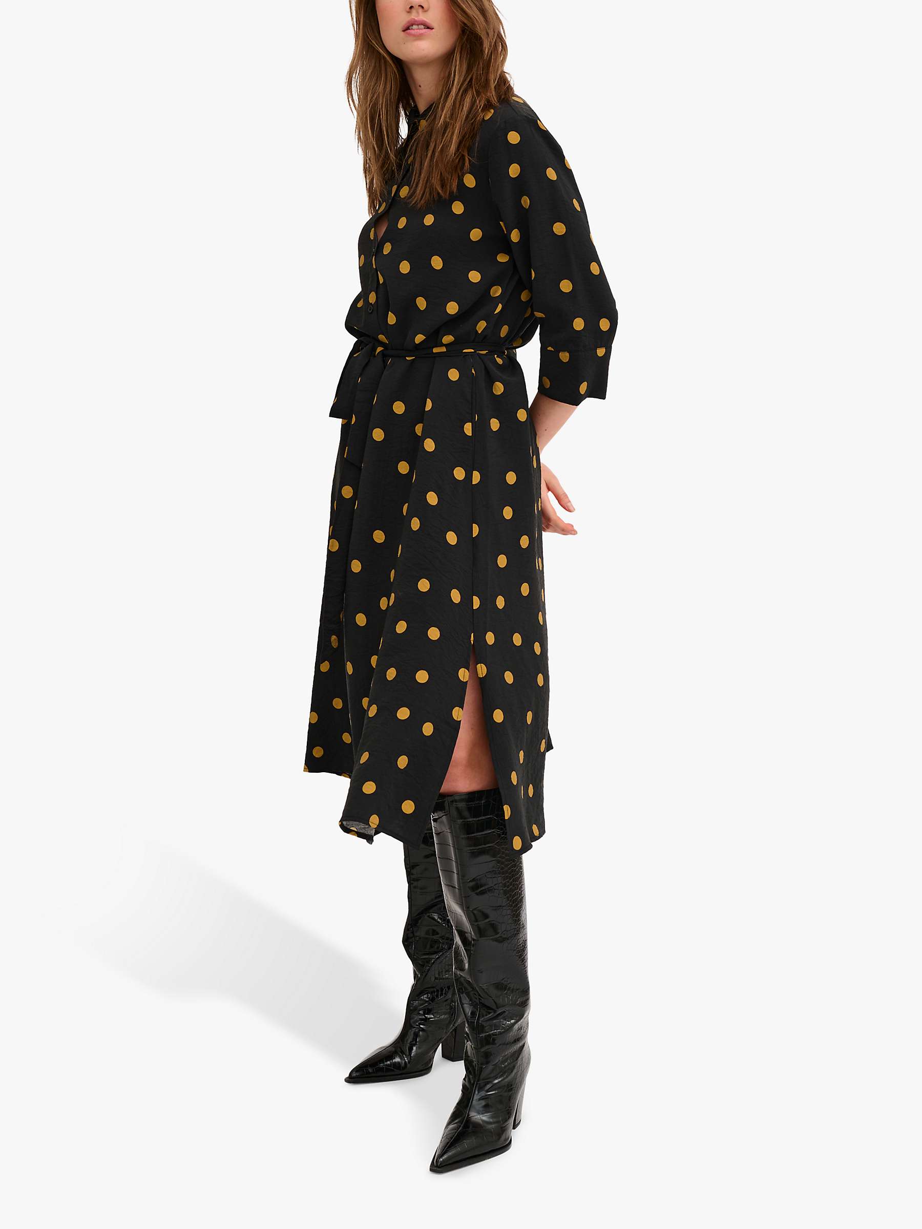 Buy MY ESSENTIAL WARDROBE Maria Costa Spot Dress, Black Online at johnlewis.com
