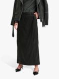 MY ESSENTIAL WARDROBE Lana Straight Fit Leather Maxi Skirt, Black, Black