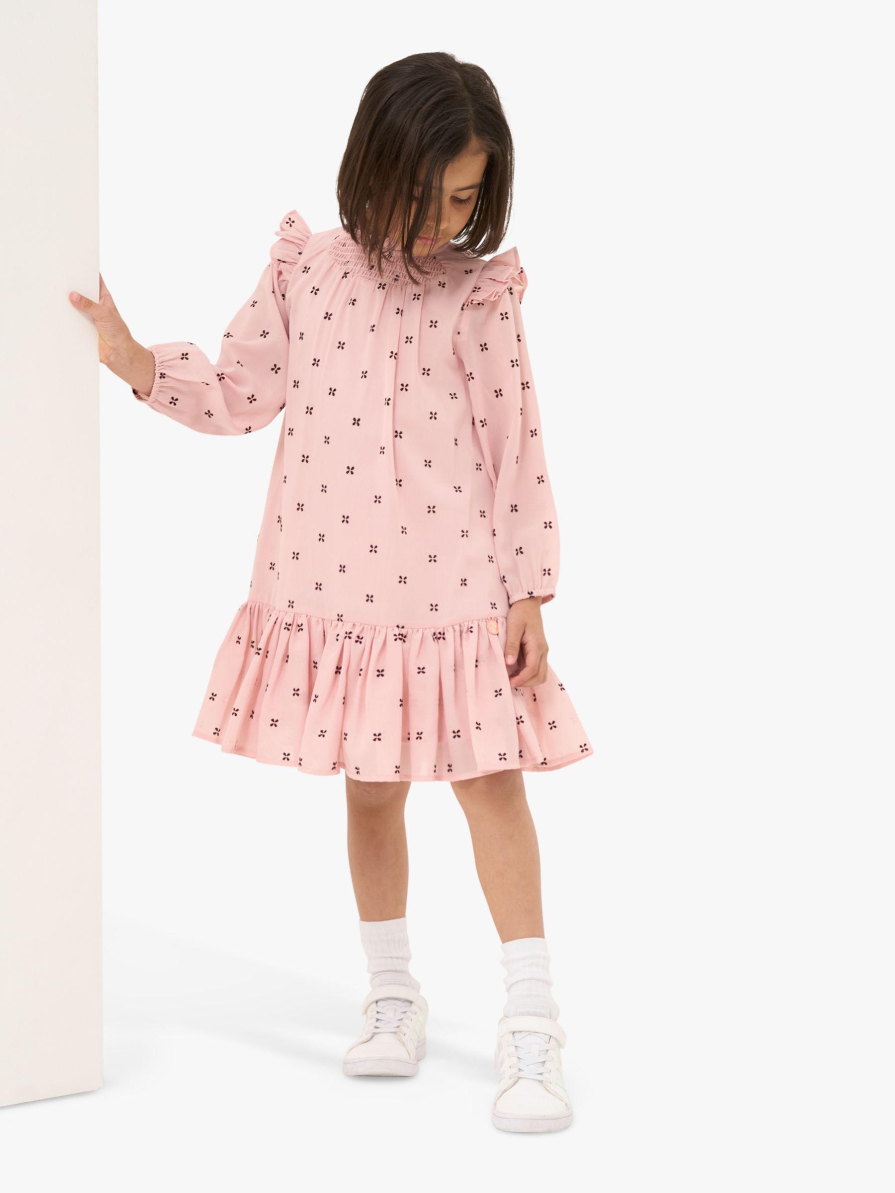 Angel & Rocket Kids' Molly Flock Spot Dress, Pink