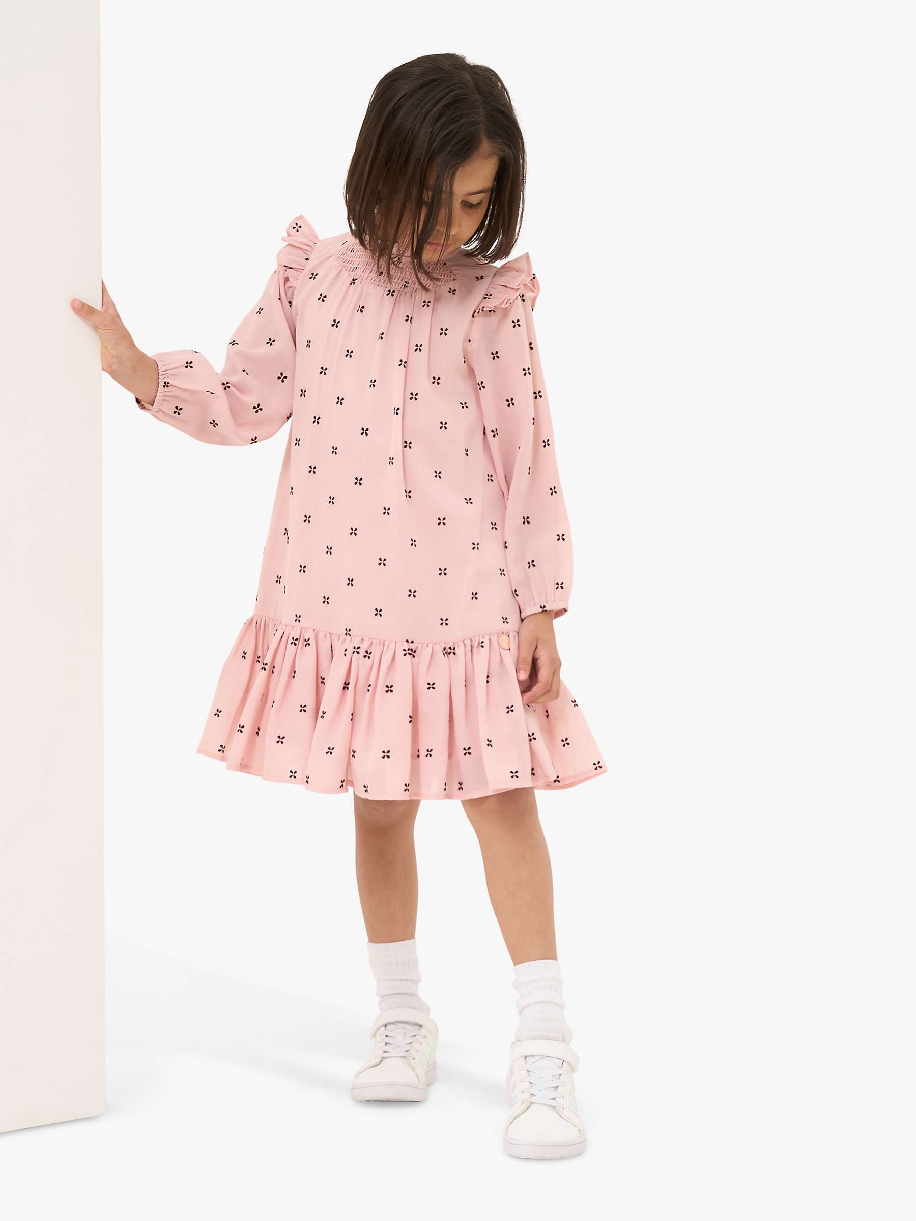 Buy Angel & Rocket Kids' Molly Flock Spot Dress, Pink Online at johnlewis.com