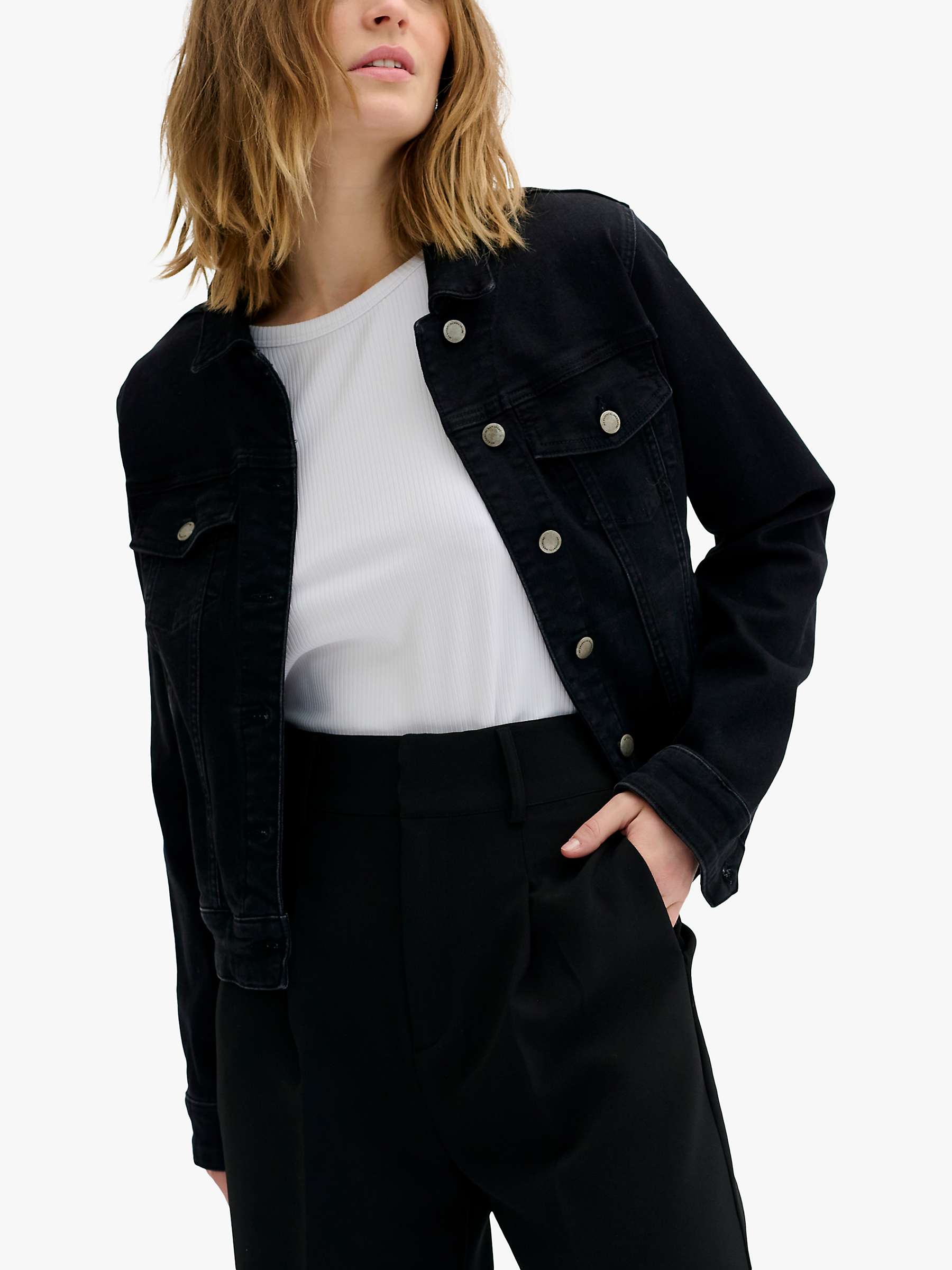 Buy MY ESSENTIAL WARDROBE Denim Jacket, Black Wash Online at johnlewis.com