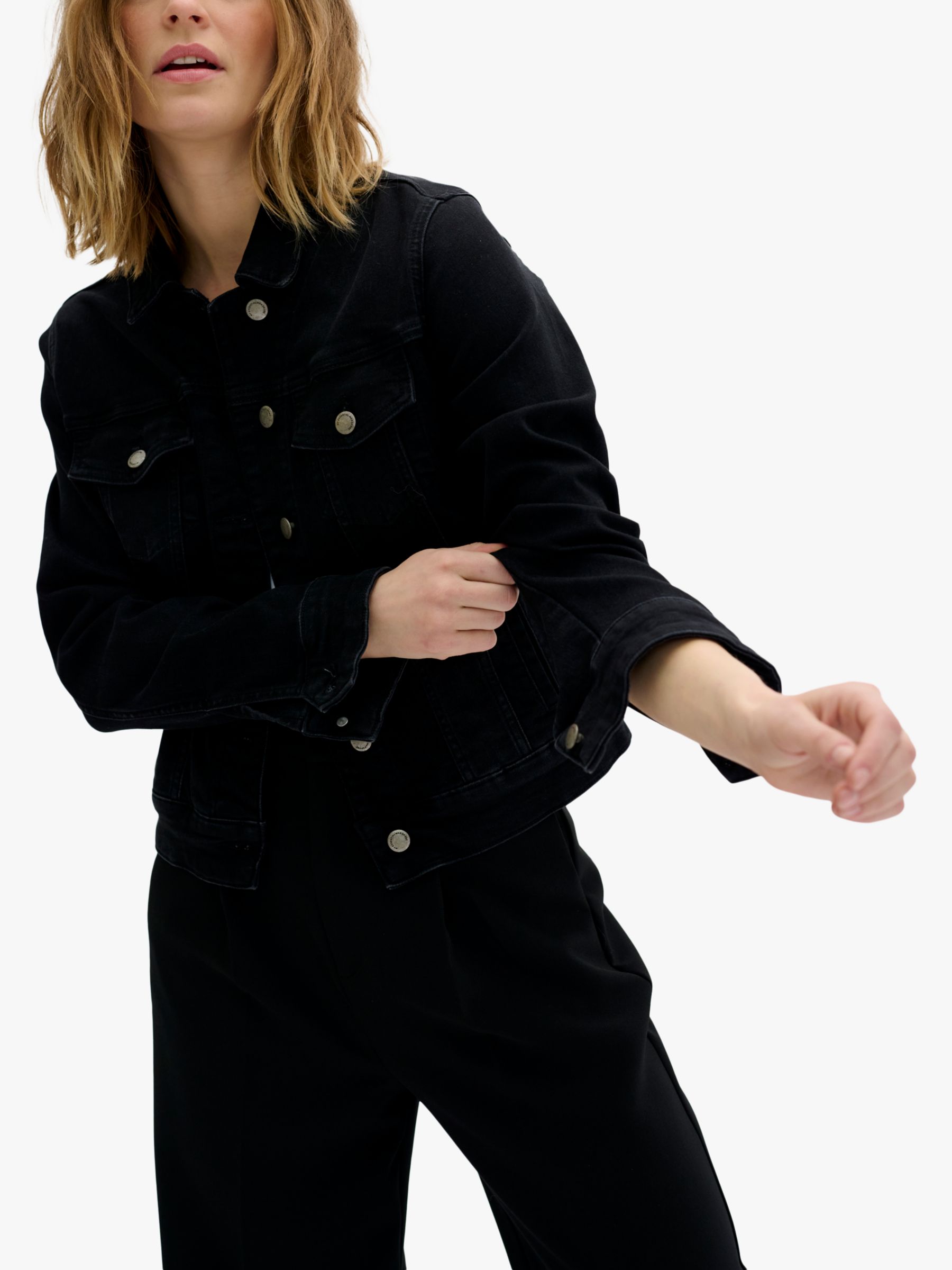 Buy MY ESSENTIAL WARDROBE Denim Jacket, Black Wash Online at johnlewis.com