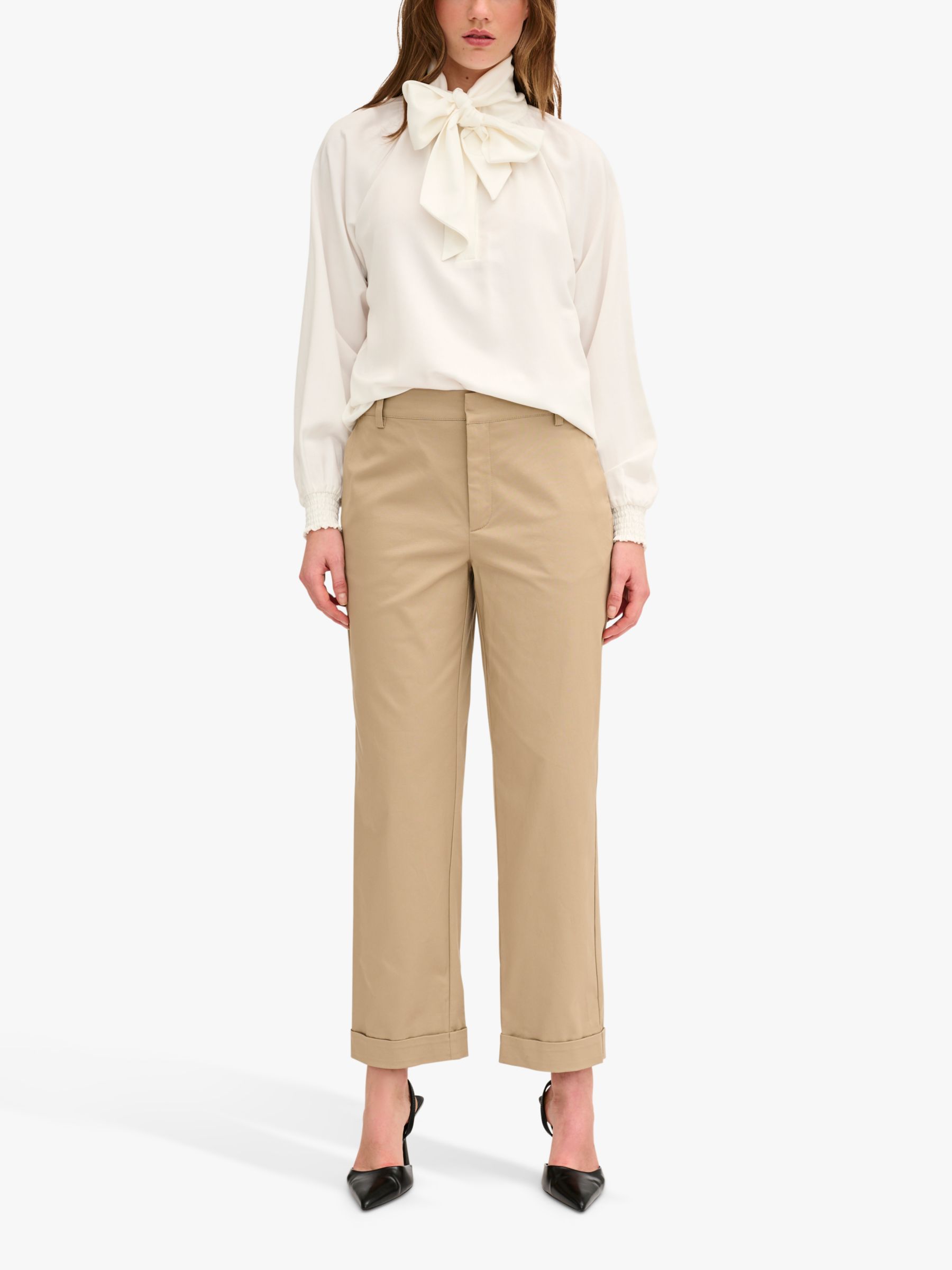 Buy MY ESSENTIAL WARDROBE Estelle Pussybow Blouse, Snow White Online at johnlewis.com
