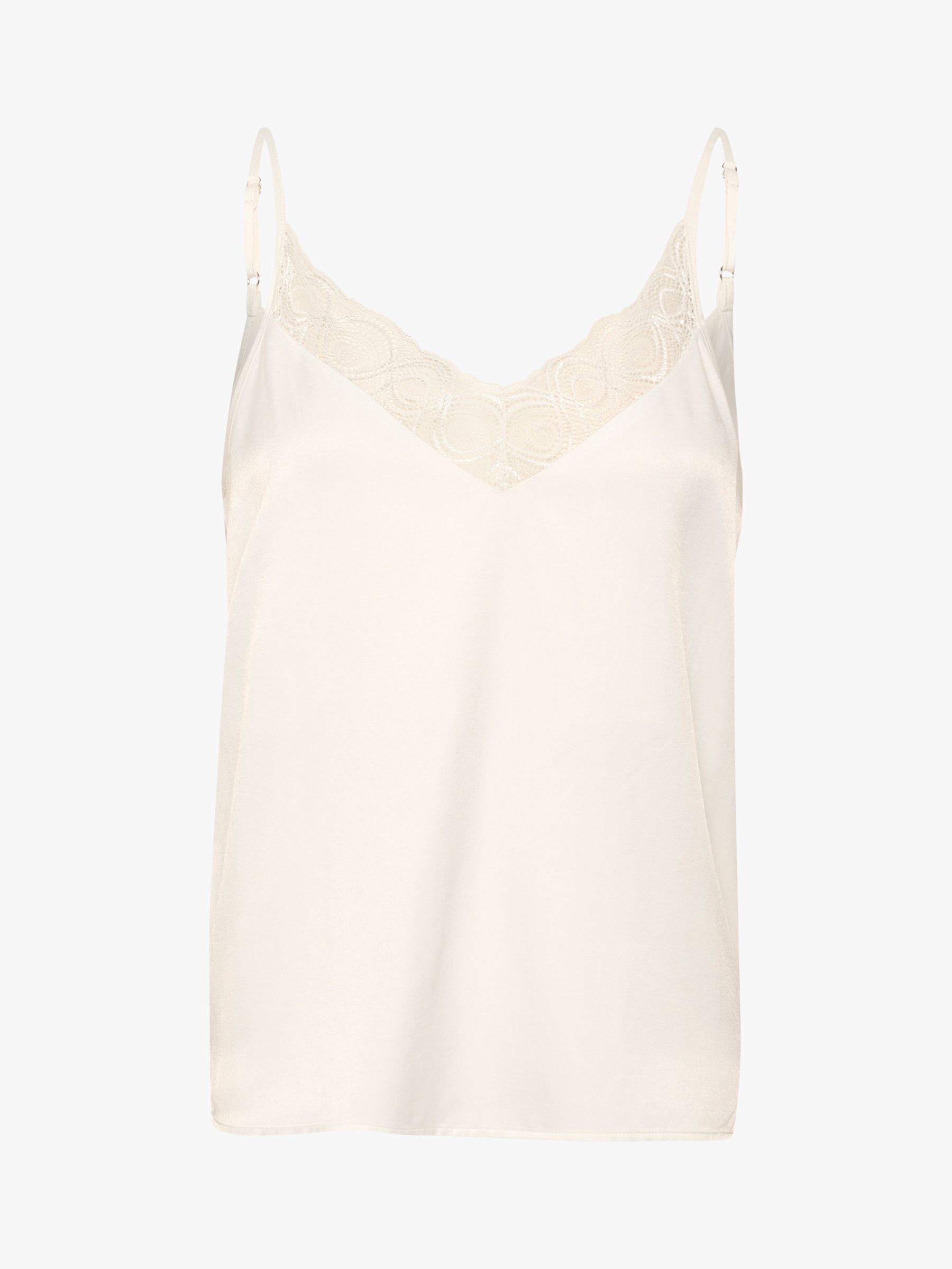 MY ESSENTIAL WARDROBE Estelle V-Neck Lace Vest, Snow White