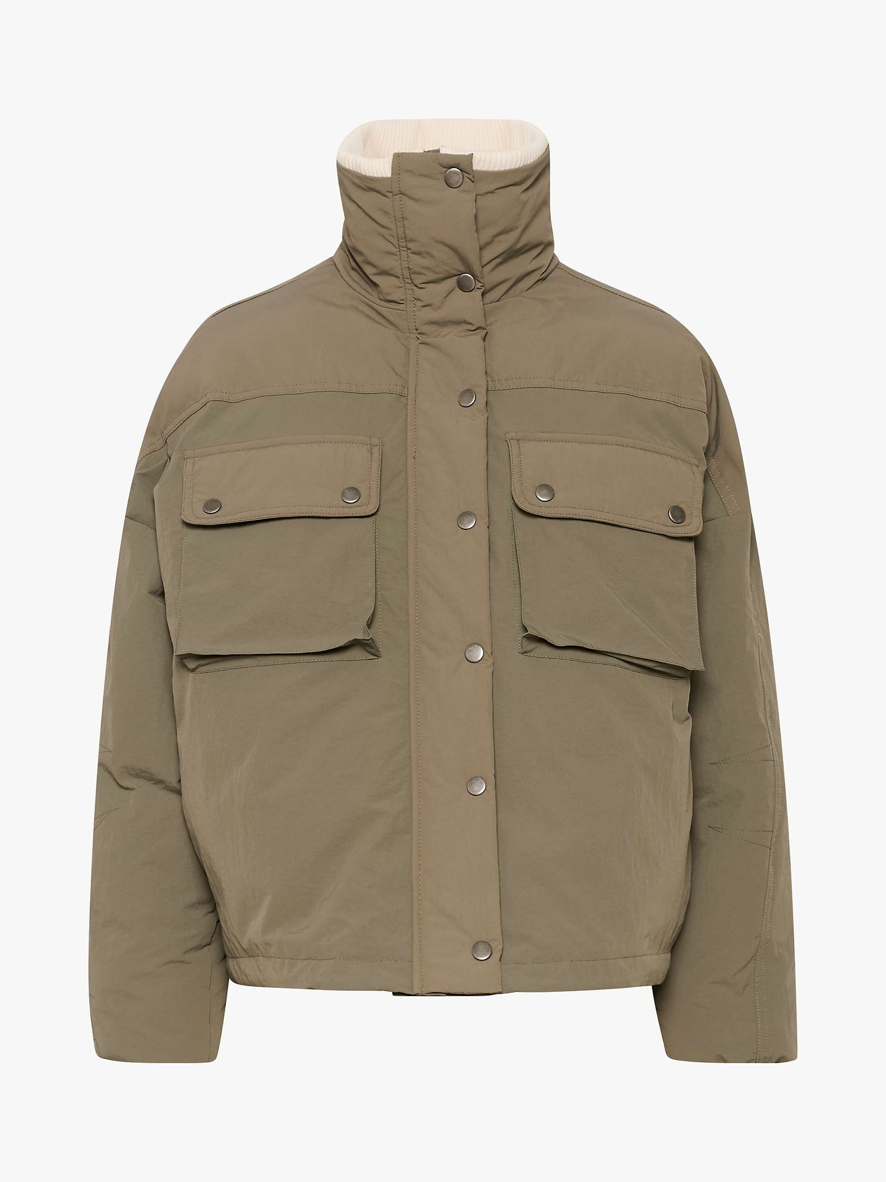 Buy MY ESSENTIAL WARDROBE Jamie Padded Boxy Fit Jacket, Dusty Olive Online at johnlewis.com