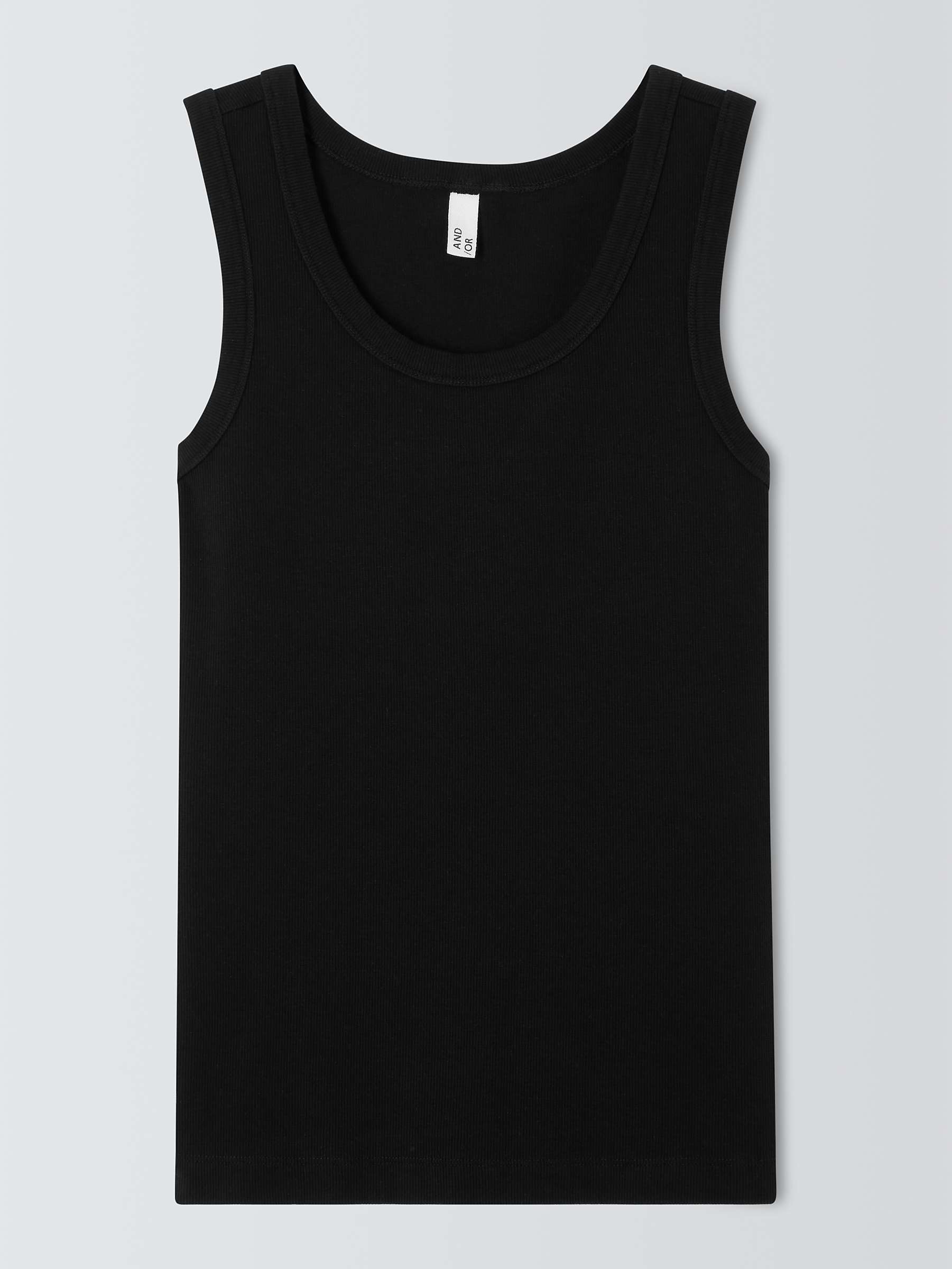 Buy AND/OR Willa Ribbed Vest Top Online at johnlewis.com