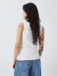 AND/OR Willa Ribbed Vest Top, White