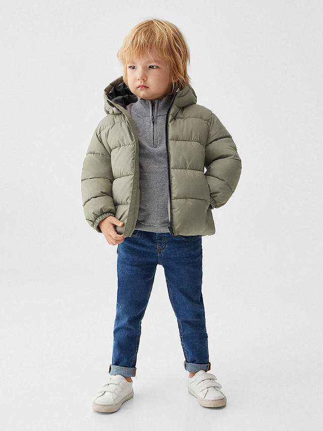 Mango Baby Aldo Quilted Jacket, Green