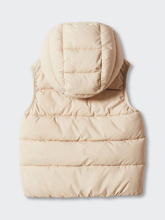 Mango Baby Aldov Quilted Gilet, Yellow