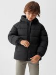 Mango Kids' America Quilted Hooded Coat