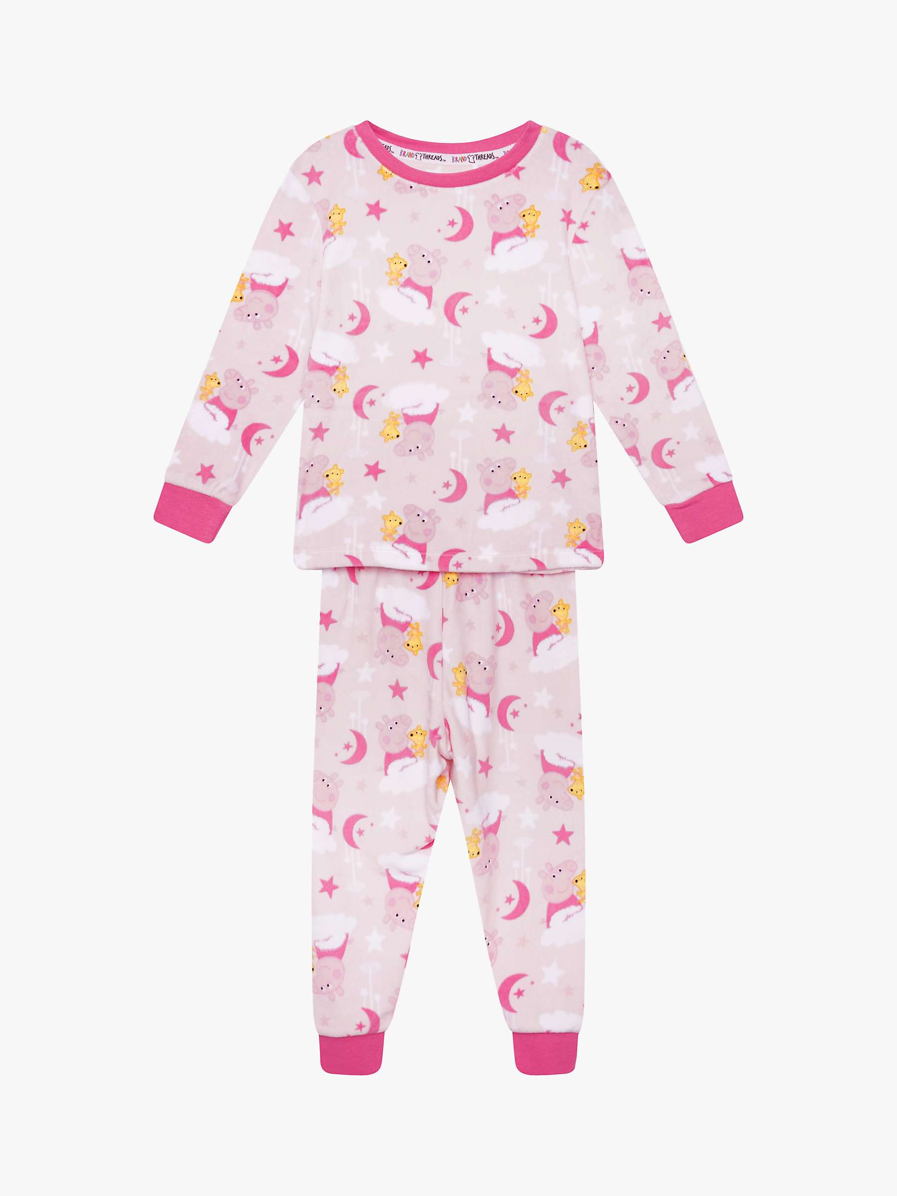 Buy Brand Threads Kids' Peppa Pig Fleece Pyjamas Set Online at johnlewis.com