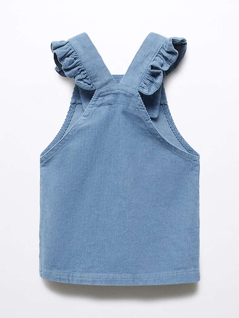 Buy Mango Baby Lati Cord Dungarees Dress, Light Pastel Blue Online at johnlewis.com