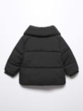 Mango Baby Candi Quilted Anorak, Black Check