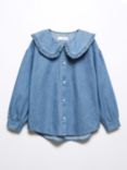 Mango Kids' Andrea Babydoll Blouse, Blue