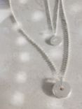 Mint Velvet Disc Pendant Layered Necklace, Silver