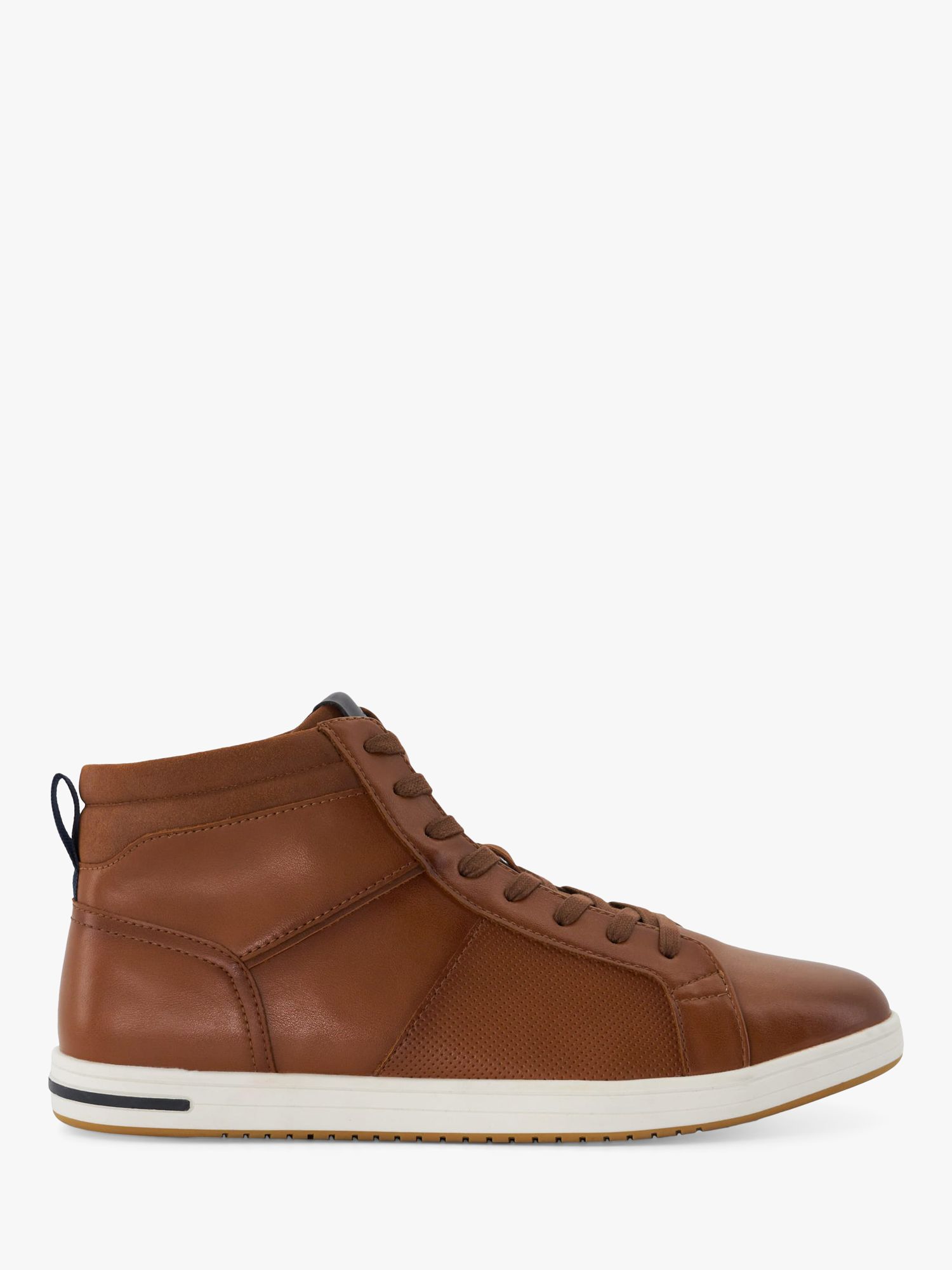 Dune Sezzy Synthetic High Top Trainers Tan at John Lewis Partners