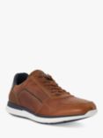 Dune Tristonn Panel Detail Trainers, Tan-leather