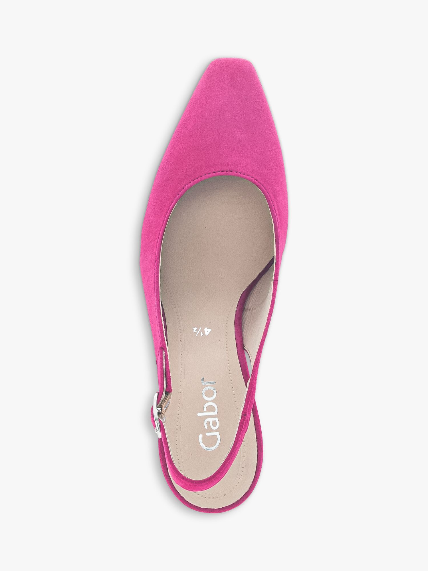 Gabor Lindy Slingback Kitten Heel Shoes, Pink, 3