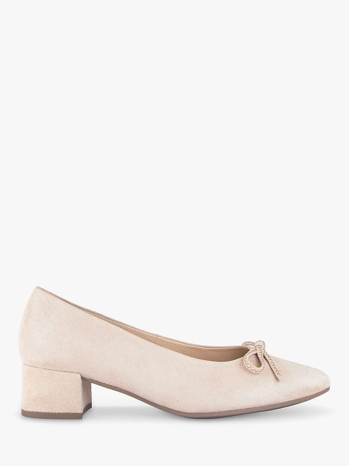 Buy Gabor Hurworth Suede Bow Detail Pointed Court Shoes, Rouge Online at johnlewis.com