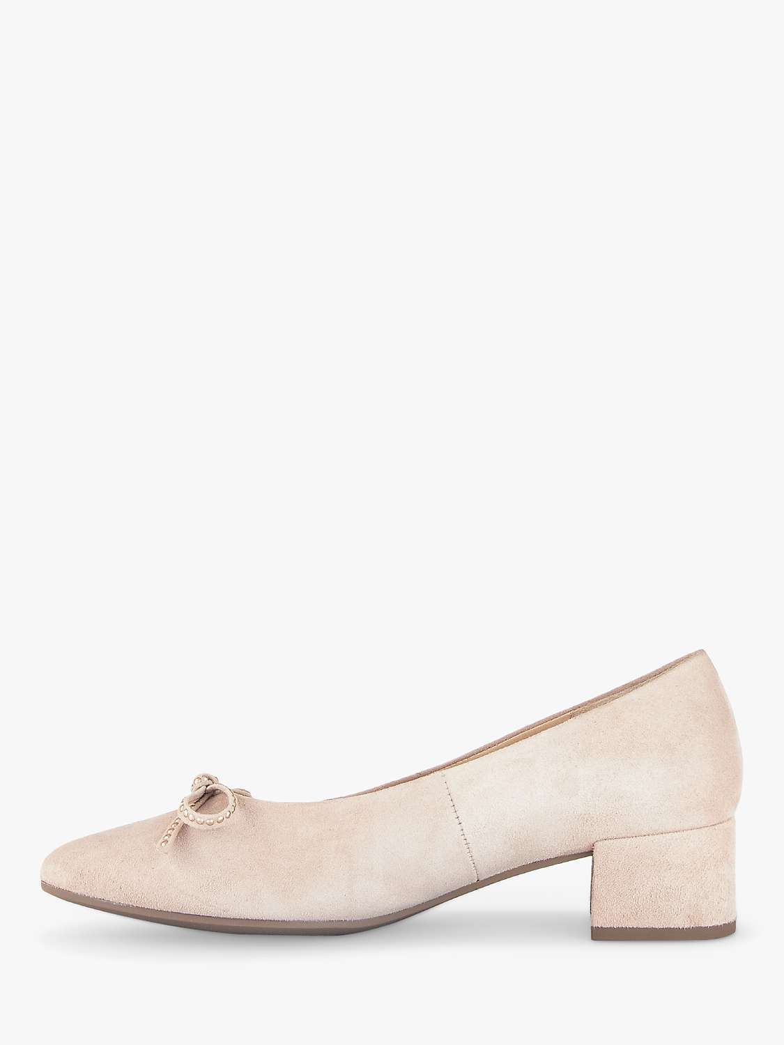 Buy Gabor Hurworth Suede Bow Detail Pointed Court Shoes, Rouge Online at johnlewis.com
