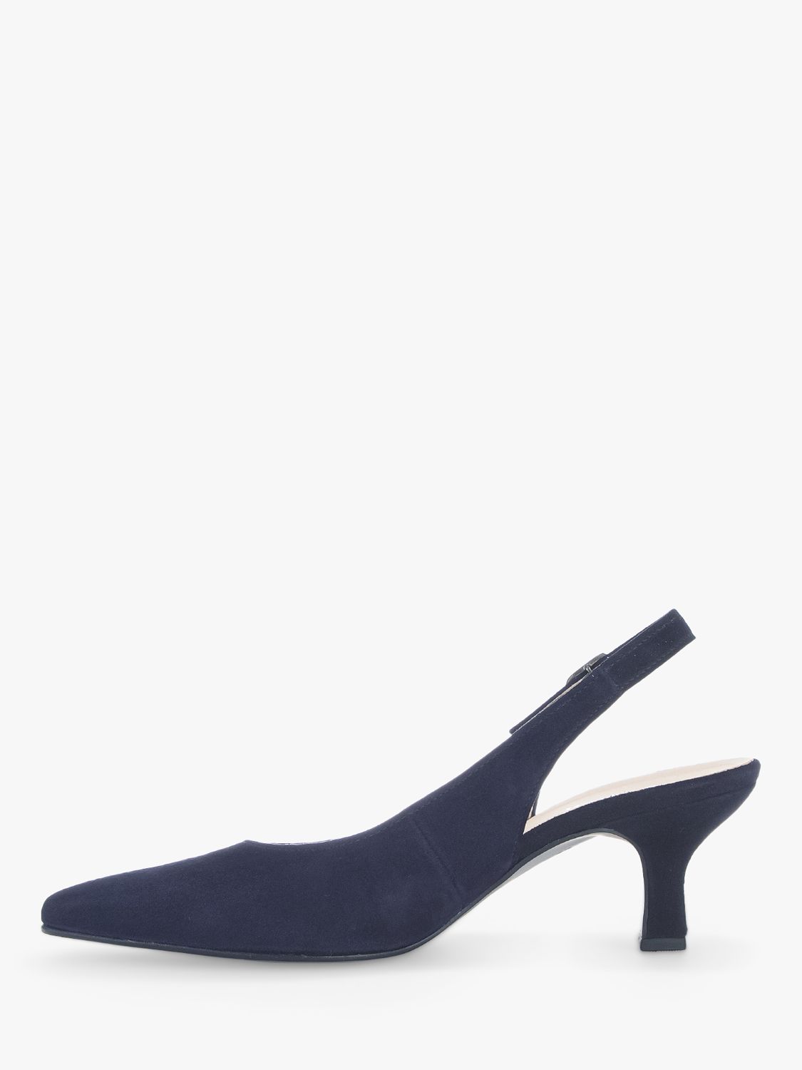 Gabor Lindy Slingback Kitten Heel Shoes, Atlantic, 6.5